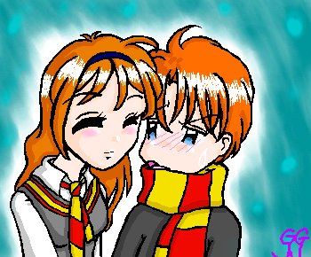 Ginny and Ron Weasley