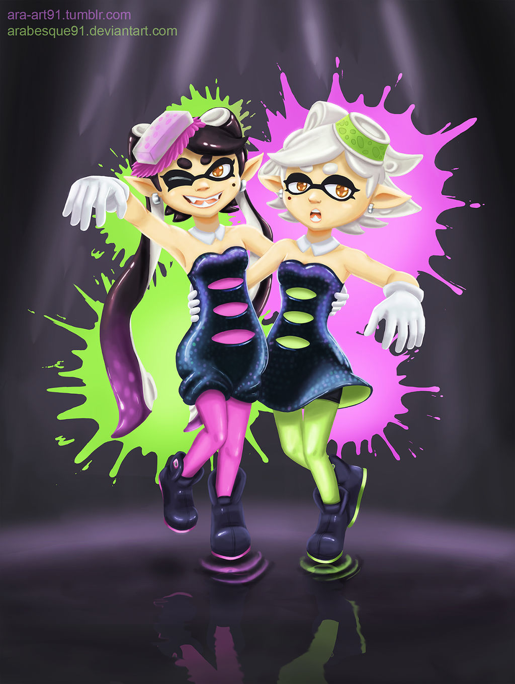 Squid Sisters Callie and Marie - Splatoon by Arabesque91 on DeviantArt