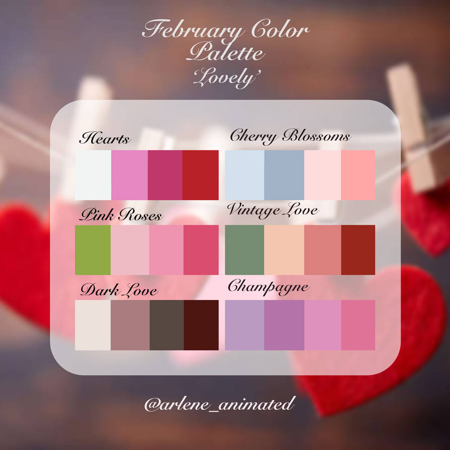 Feb Color Palette by AmidstCreations on DeviantArt