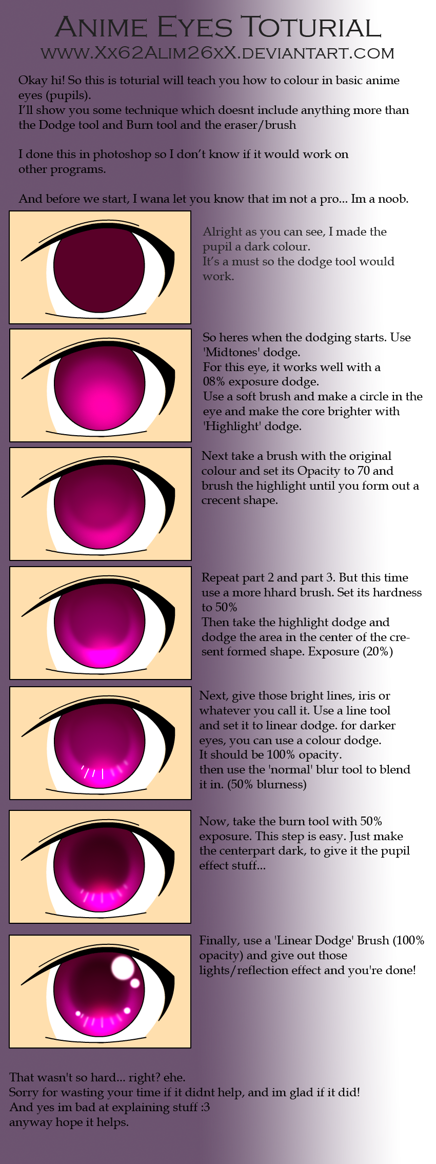 Photoshop Anime Eyes Toturial by Xx62Alim26xX