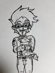 Frogg holding Baby Celine by TheBrownEyedDemoness