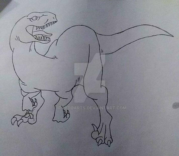 Demon Raptor Drawing Raptor drawing by ITryToArts on DeviantArt