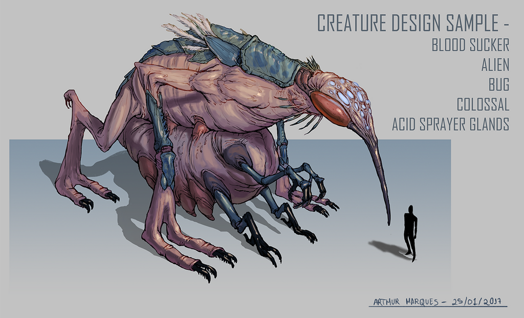 Alien bug - creature design sample by ArtMarques on DeviantArt