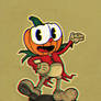 #inktober day 14: Cuphead Halloween/Pumpkin King