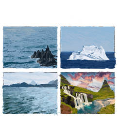 Thumbnails :Sea, iceberg, lake and river