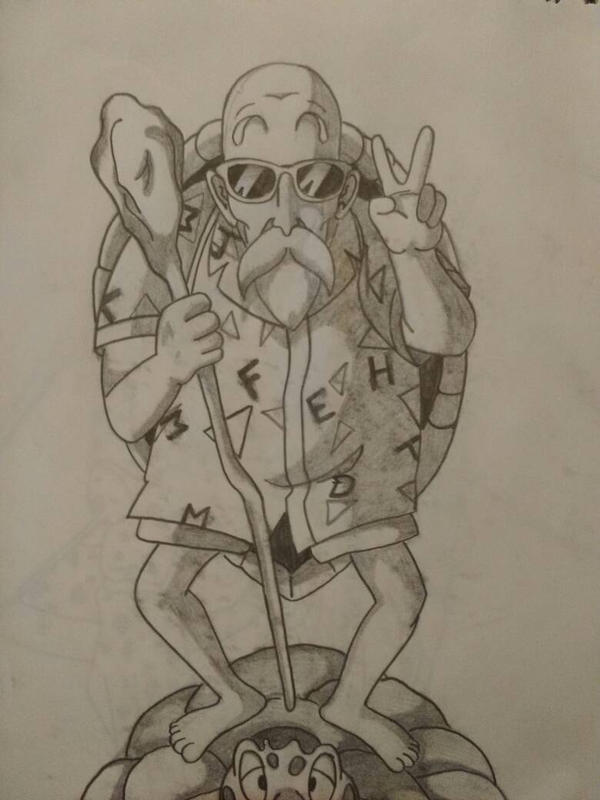 Muten Roshi Colouring In Muten Roshi by sanes10 on DeviantArt