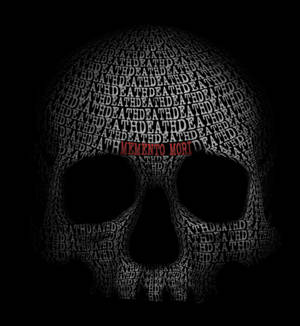 Memento Mori Skull word art.