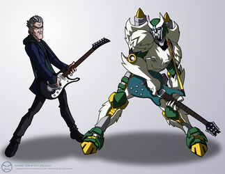 Twelfth Doctor and Moonhunter Guitar Battle
