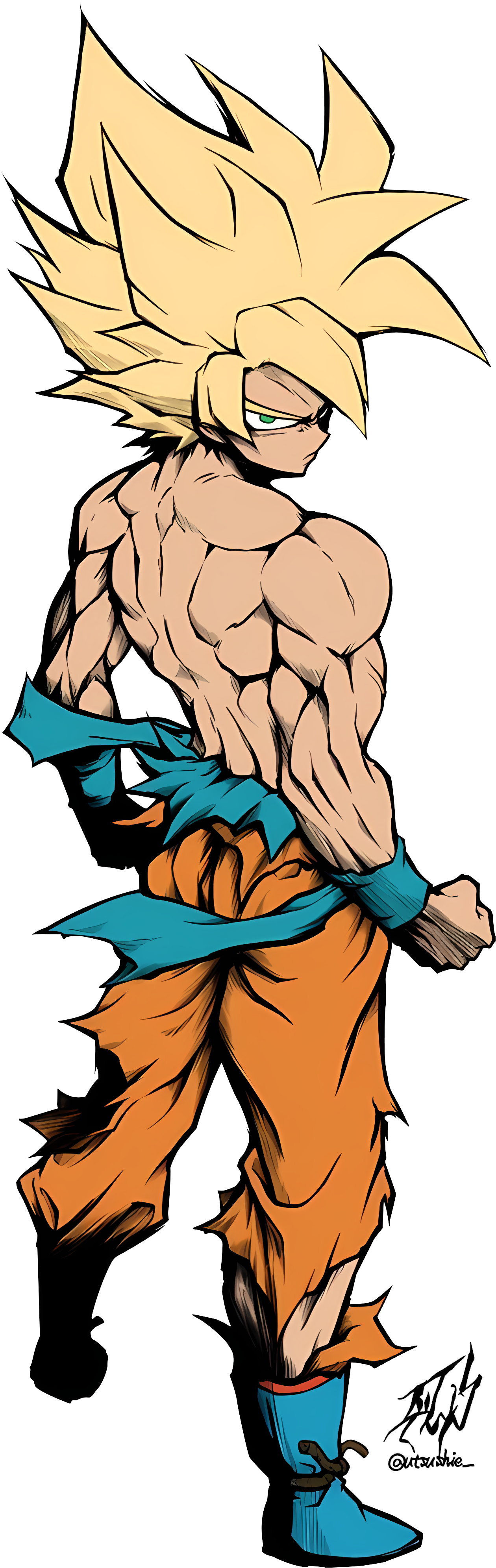 Goku (Namek Saga) SSJ  1 (DBS Broly Palette) by SSJROSE890 on