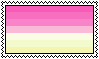 [F2U] nonbinary lesbian flag stamp