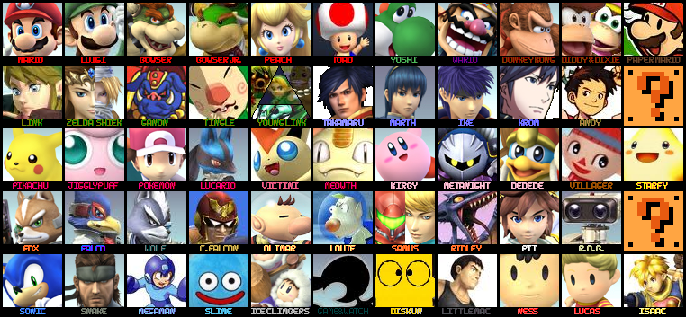 December 2011 SSB4 Roster by KingDor65 on DeviantArt