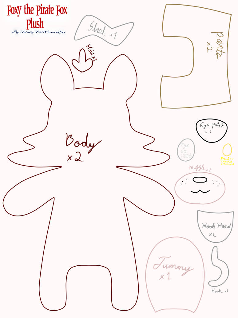 Improved Foxy Plush Pattern by LycanTrin on DeviantArt