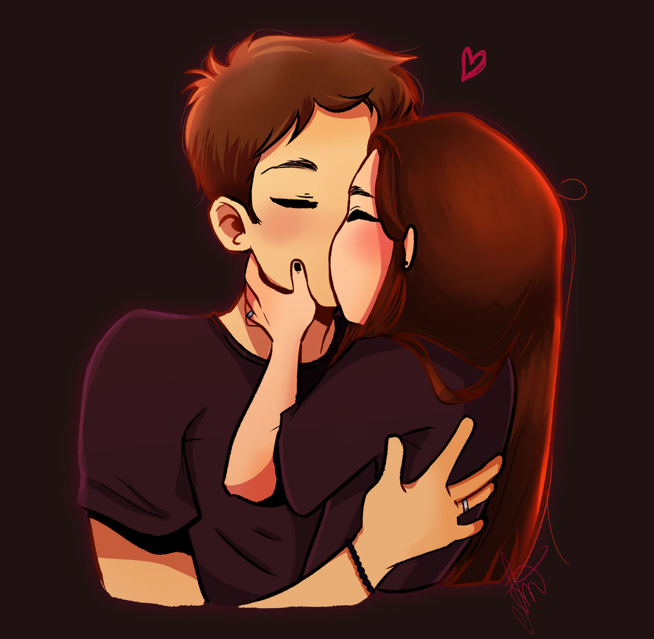 Kiss Deviantart Kiss digital art by YumiAlsopp on DeviantArt