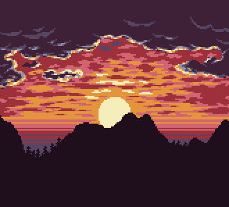 Pixel Sunset by KizunaKen on DeviantArt