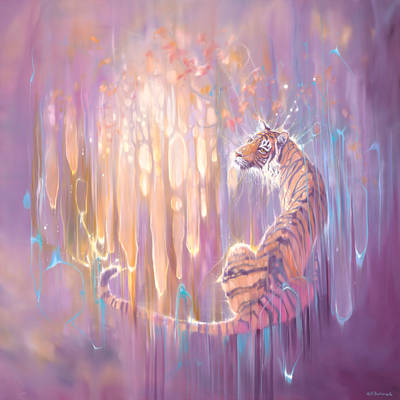 The Tiger in the Purple Ether, a tiger abstract