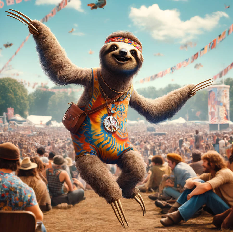 Hippie sloth by 1hades3 on DeviantArt
