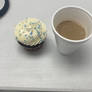 Chocolate cupcake and coffee