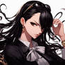 Nico Robin from One Piece as a modern day author.