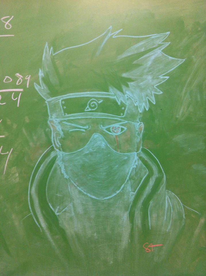 Kakashi on the Chalkboard