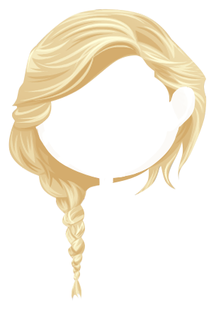 hair with braid (blonde)