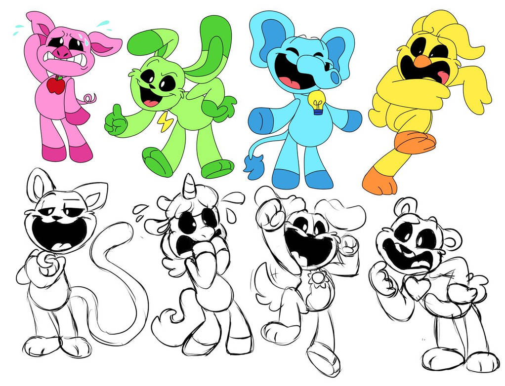 Smiling Critters Renders The smiling critters by Cultofthelamb on DeviantArt