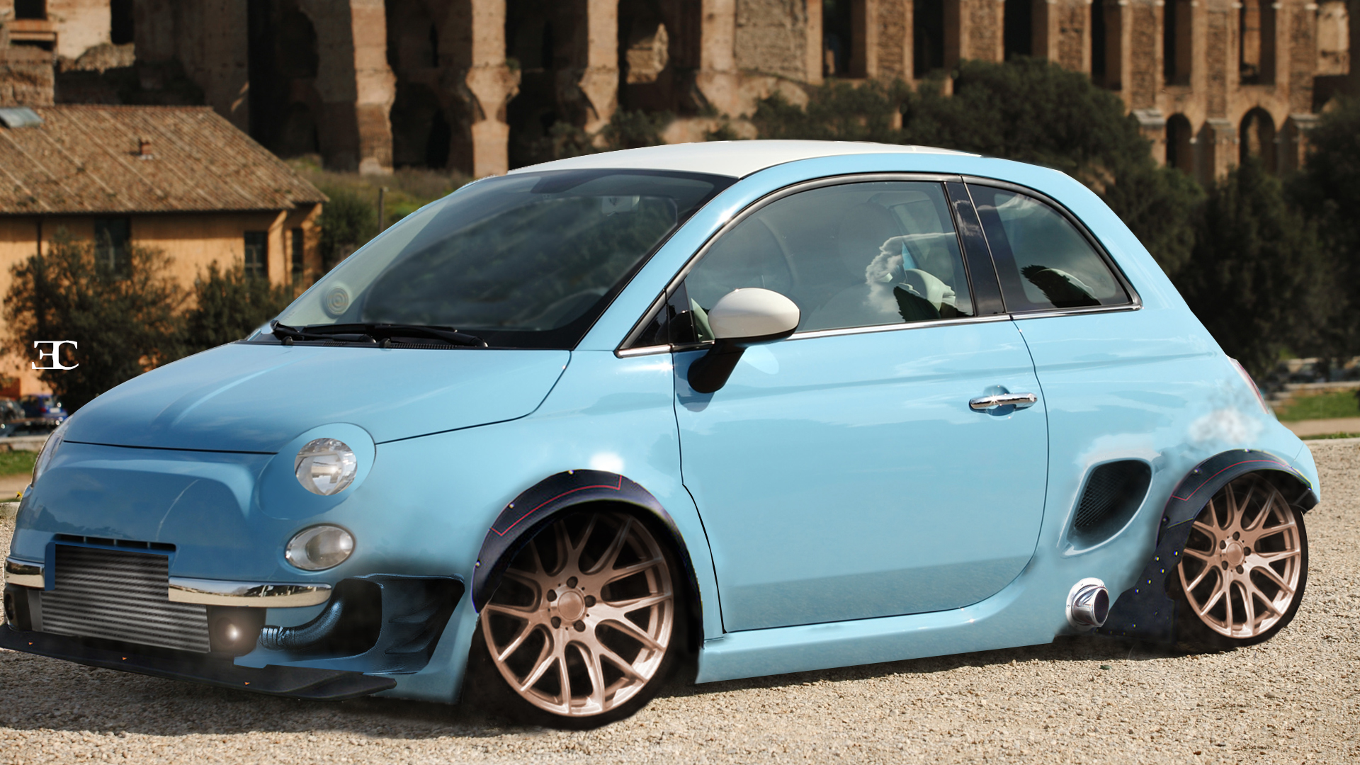 FIAT 500 Slammed