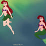 Princess Ariel - both human form and mermaid form