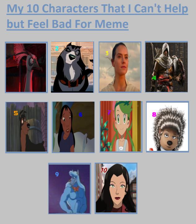 Bad Character Deviantart My Top Ten Characters that I felt so bad for by KaylaHarmonyWalket on ...