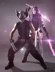 X-Force Wolverine and Psylocke Cosplay