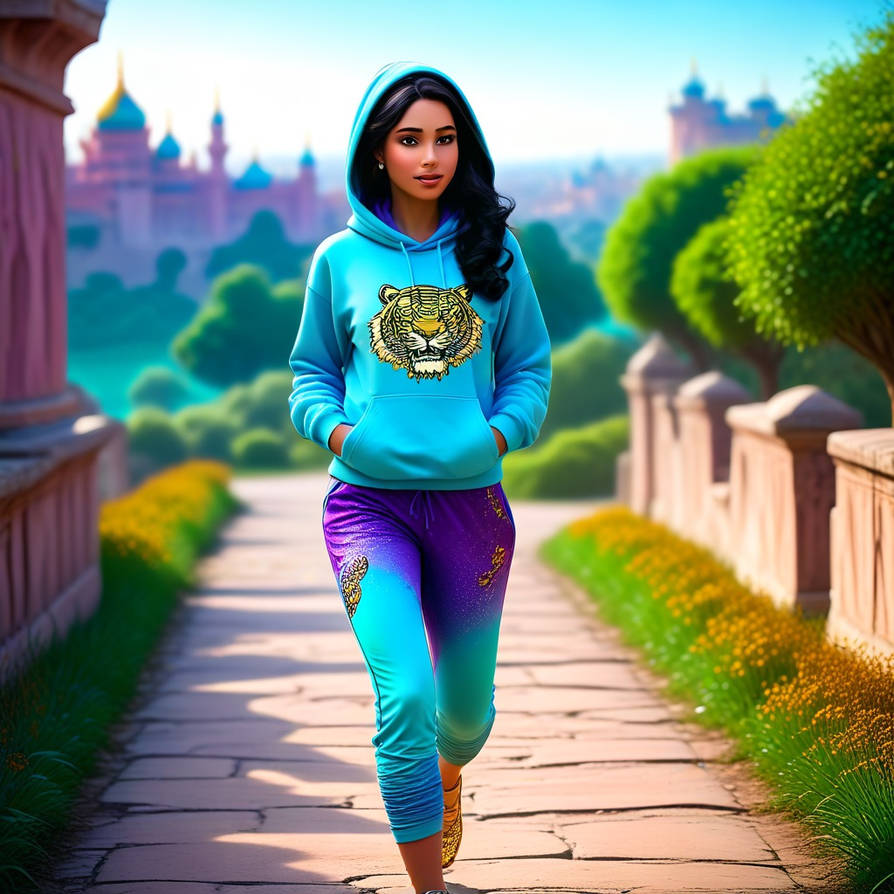 Jasmine Jogging Towards The Countryside By MidnightRoses888 On DeviantArt jasmine-jogging-towards-the-countryside-by-midnightroses888-on-deviantart