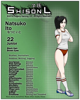 Natsuko Ito Character Sheet (Shison L)