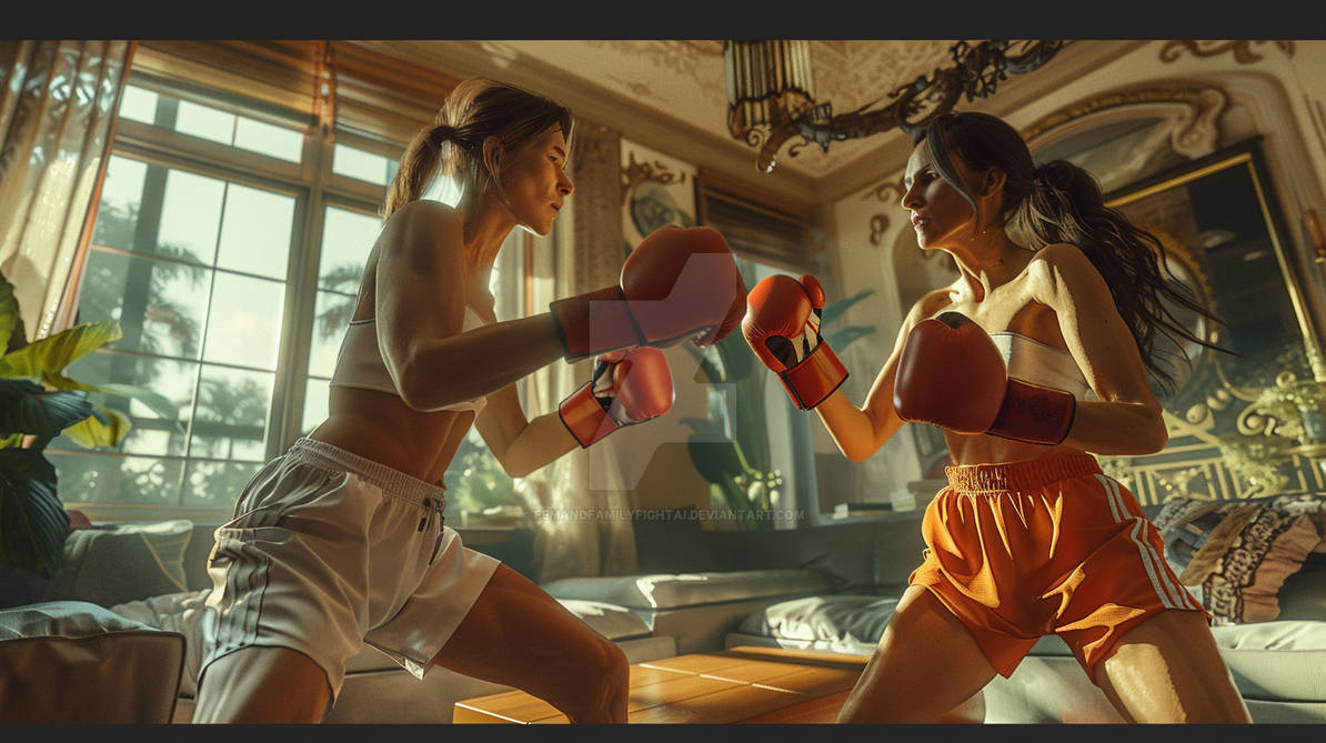 Bed Boxing Deviantart Livingroom boxing by FemandFamilyfightAI on DeviantArt