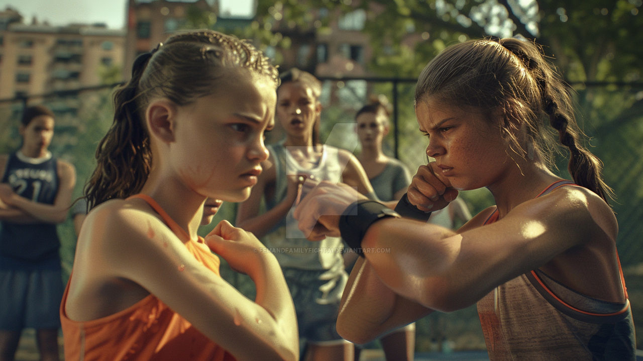 Young girls fight at a park by FemandFamilyfightAI on DeviantArt