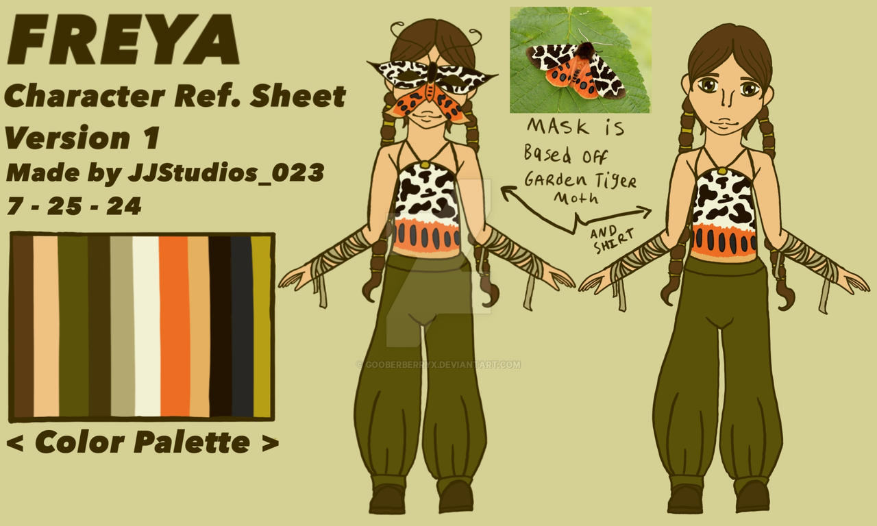 Freyda Freya Character Sheet by GooberBerryx on DeviantArt