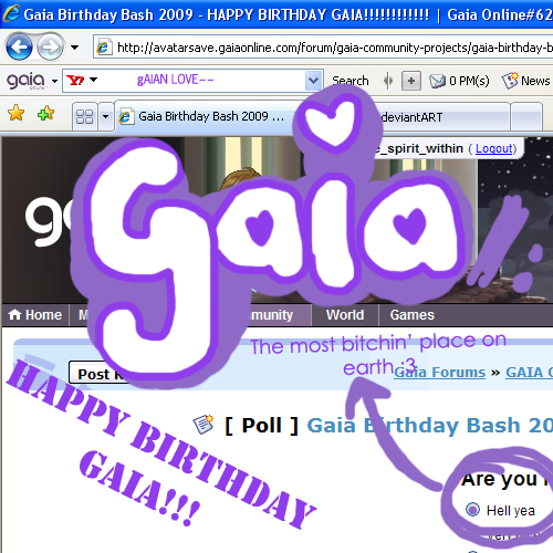 Happy Birthday Gaia