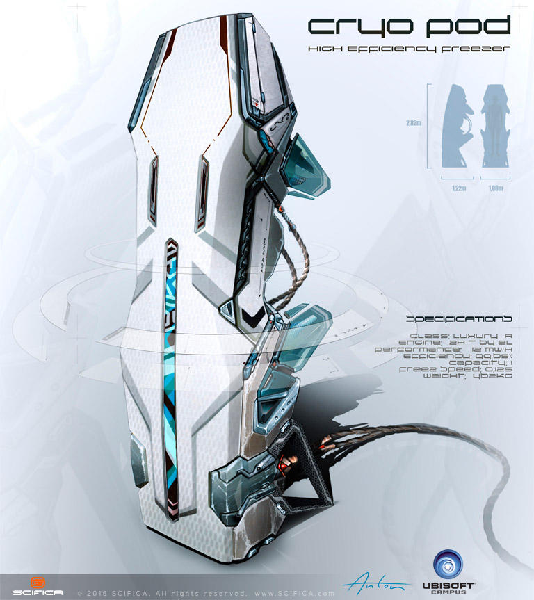 Cyropod Designs Scifi Cryopod Concept Design - for video game by scifica on DeviantArt