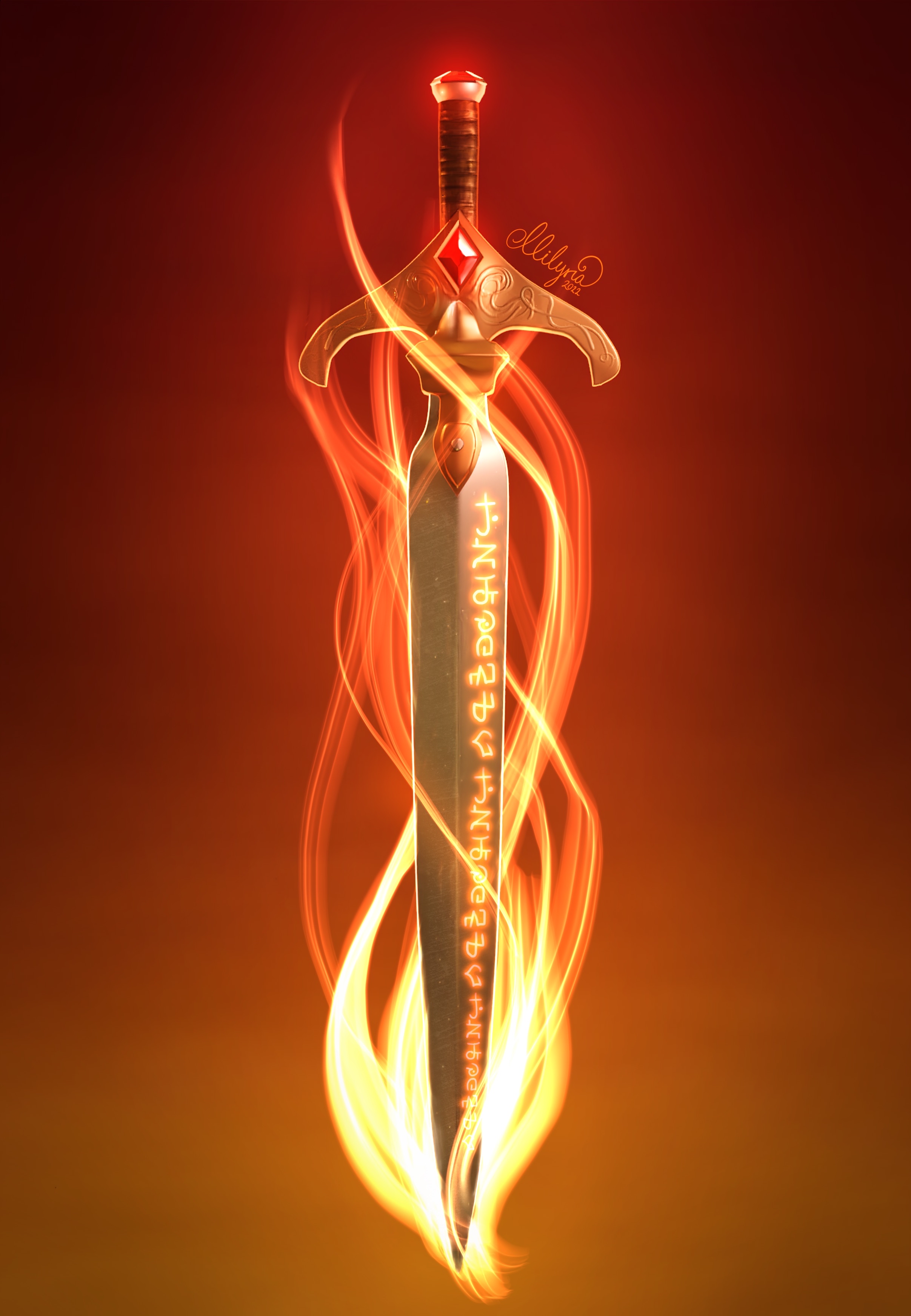 The Blade of a Pyromancer by Milyria on DeviantArt