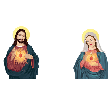 Jesus And Mother Mary Vector 154