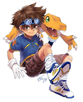 030814 Taichi and Agumon