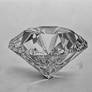 A realistic diamond drawing in pencil