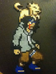 Perler Beads - Kiba and Akamaru