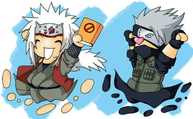 Kakashi and Jiraiya Chibi