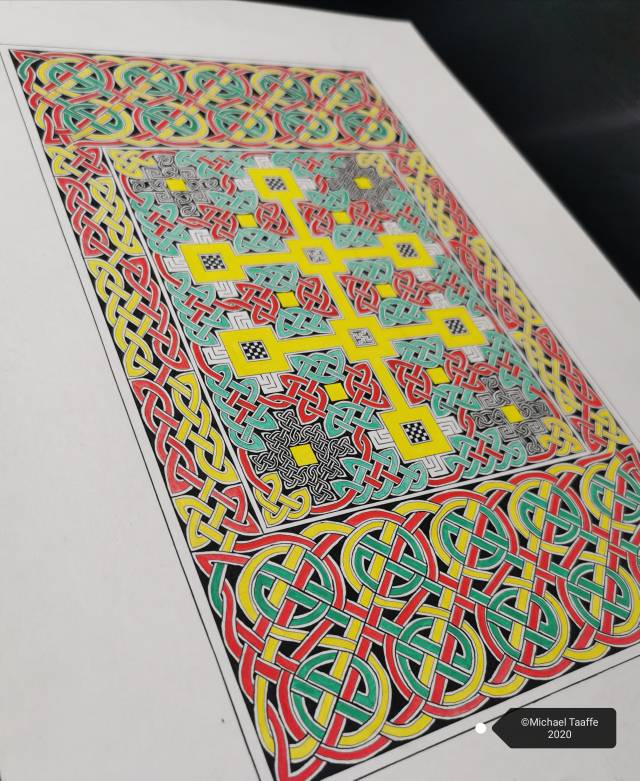Cross Carpet Page From Book Of Durrow. by PangurB on DeviantArt