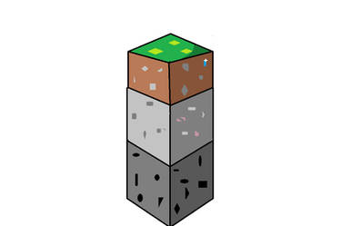 Minecraft Grass, Stone, and Coal, Remake