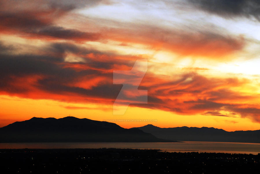 Utah Lake from Orem Cemetery