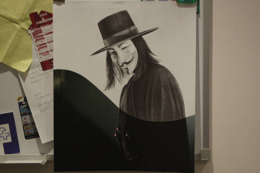 V from Vendetta Studio Arts project