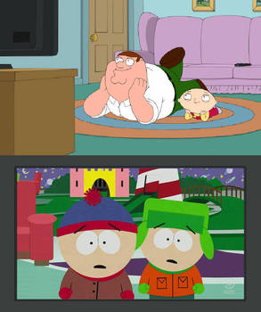 Peter and Stewie Watch South Park