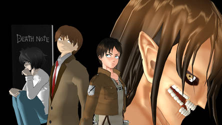 {MMD} Death Note - Attack on Titan CROSSOVER