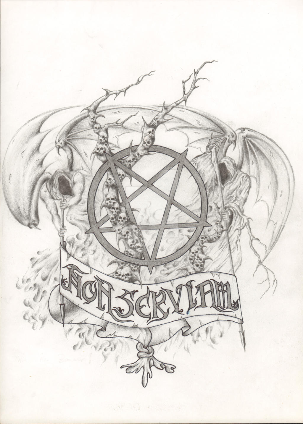 Non Serviam Tattoo by northemsart on DeviantArt