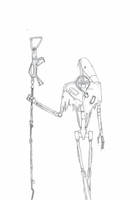 Wandering B1 battle droid